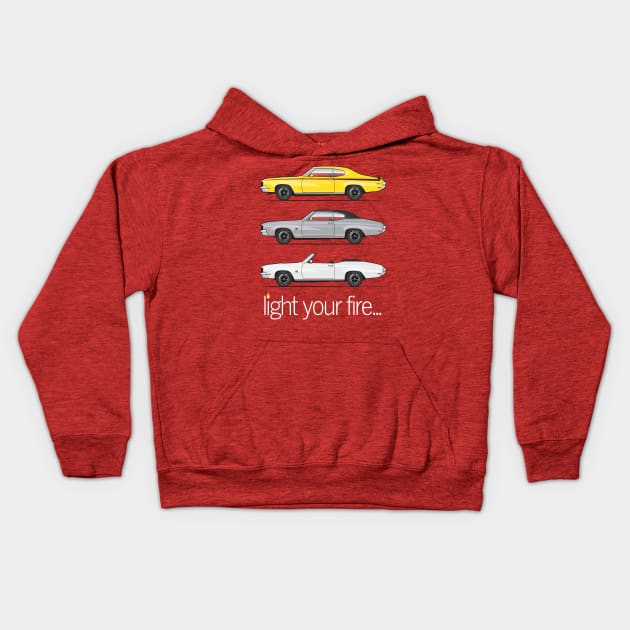 Light Your Fire Kids Hoodie by ArtOnWheels